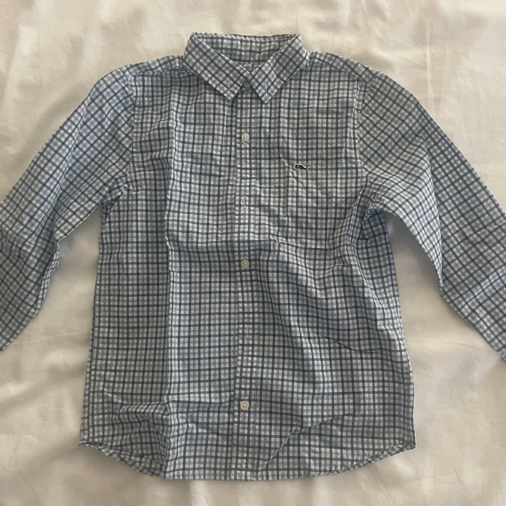 Vineyard Vines plaid button down Size 7